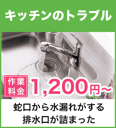 キッチン（台所）の蛇口の水漏れ修理 名古屋市緑区